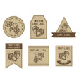 craft labels vintage design vector image