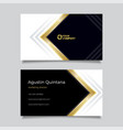 golden luxury modern business card template vector image vector image