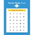 line social media tiny icon set vector image vector image