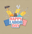 happy labor day american flat vector image