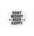 beer vintage hand drawn lettering vector image