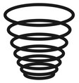 concentrated circles icon tornado symbol spiral vector image vector image