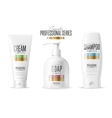 cosmetic brand template realistic bottle set vector image vector image