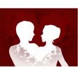 lovers silhouette vector image vector image