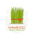 nowruz holiday greeting card for your design vector image vector image