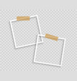 photo frames with tape on transparent background vector image vector image