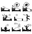 man people sleeping dreaming sex nightmare vector image vector image