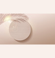 shadow of palm leafs background with wooden vector image vector image