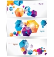 set of abstract colorful web headers and cards vector image