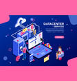 datacenter concept website banner vector image vector image