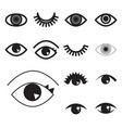 simple eye icon or logo isolated vector image