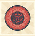 vintage badge sticker sign with straight vector image vector image