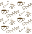vintage coffee seamless pattern vector image vector image