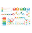 bright infographic templates in set vector image