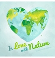 globe watercolour concept vector image