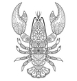 lobster coloring book vector image vector image