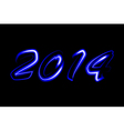 2014 neon glowing vector image vector image