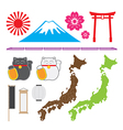 japan symbol set vector image