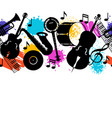 jazz music seamless pattern with musical vector image