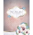 romantic pink vintage banner with flowers vector image vector image