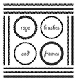 set of rope brushes and frames vector image vector image
