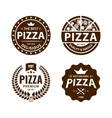 vintage pizza logo label badge set vector image