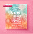 elegant save the date wedding template vector image vector image