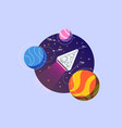 space discovery concept cartoon colorful fantasy vector image vector image