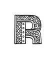 vintage initial letter r vector image