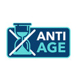 anti-age badge for cosmetics products packaging vector image