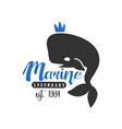 marine legendary logo est 1984 design element vector image