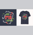 renegade abstract geometric graphic t-shirt vector image