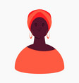 beautiful black woman in head wrap isolated vector image