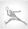 squash player creative abstract silhouette vector image