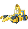 cartoon racing car bolide vector image