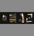 gold and black luxury background design set vector image vector image