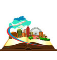 open book city vector image