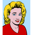 blond pop art woman vector image