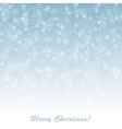 blue christmas background with snowflakes vector image