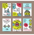 set of discount coupons for sport vector image