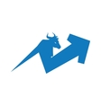 arrow direction increase bull profit icon vector image