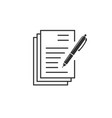 flat icon paper and pen symbol notepad vector image