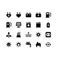energy line icons vector image