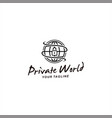 private world logo design template vector image
