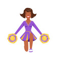 smiling girl teenager dancing with colorful vector image