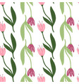 beautiful tulip seamless pattern isolated vector image