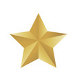 gold colored star shape medal award winning 3d vector image vector image