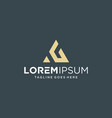 unique letter abstract logo design inspiration vector image