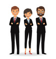 business people in suits vector image