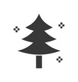 christmas tree in winter merry icon set vector image vector image